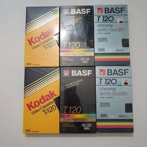 Black VHS Tapes x6 New
